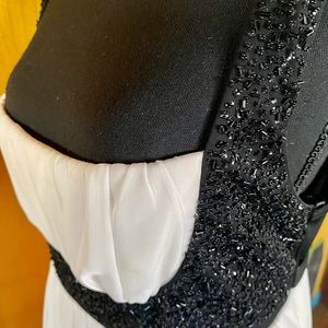 City Triangles Black/white sequined cocktail dress